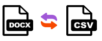 Convertire docx in csv
